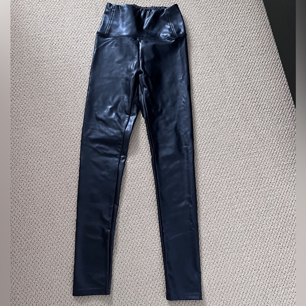 Black Faux Leather Leggings